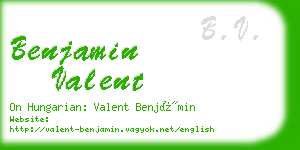 benjamin valent business card